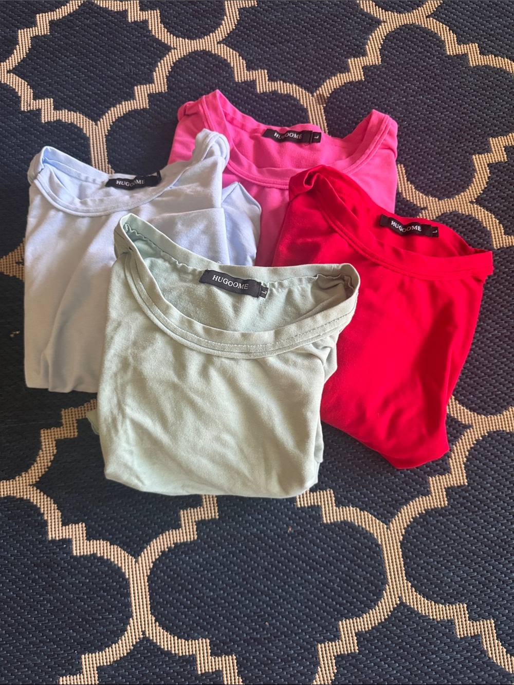 Amazon Women’s Crop Top Bundle - Red, Hot Pink, Light Blue, Sage